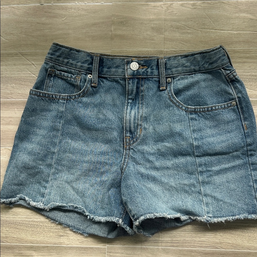 Old Navy High Rise Adjustable Waist Blue Jean Shorts size 14